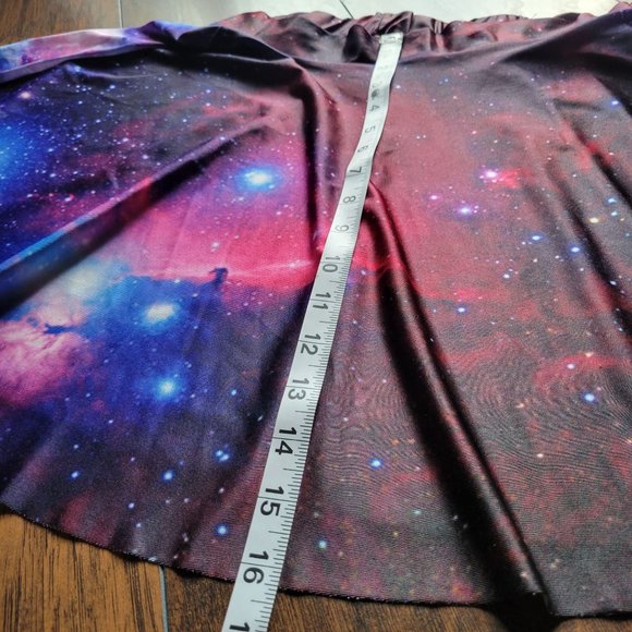 Galaxy Skater Womans Medium Skater Flip holographic Skirt Pull Over Star Celesti - Picture 10 of 11